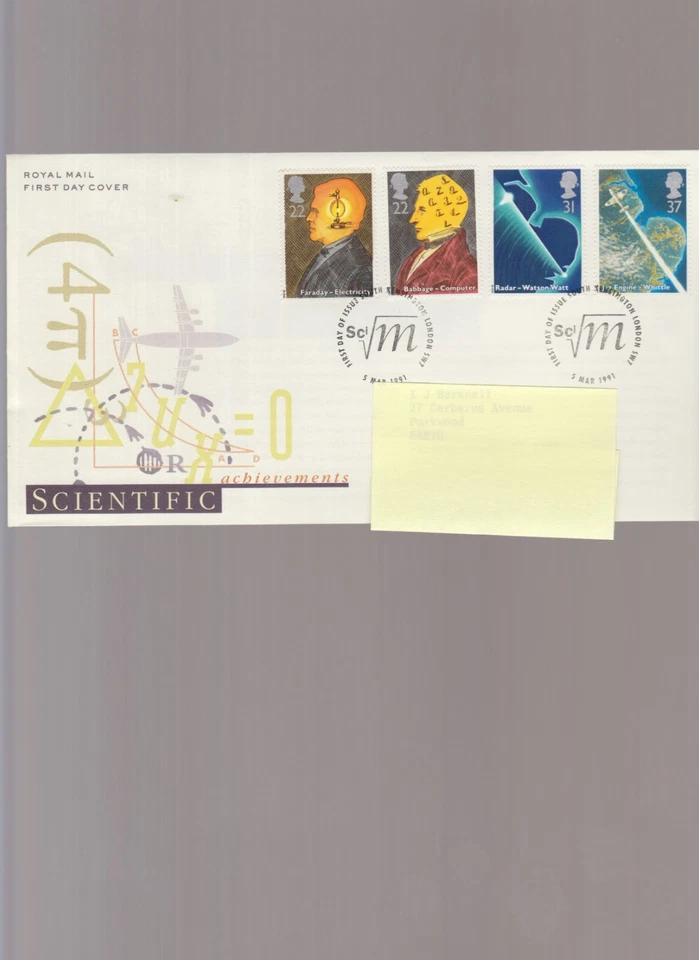 British First Day Cover -British Scientific Achievements 5/3/1991-London SW7 - Image 1 of 1
