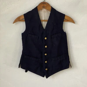 Chaleco postal de lana para hombre ropa de trabajo ropa de trabajo francesa antigua lana francesa cintura - Imagen 1 de 10