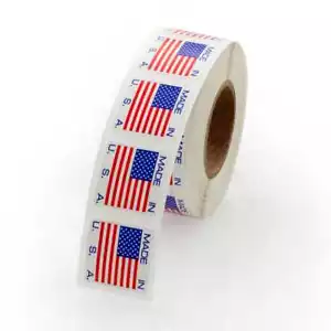 Made In USA Stickers 0.75" Square - Picture 1 of 2