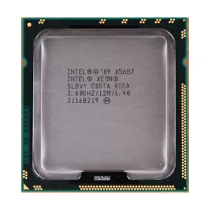 Matching pair Intel Xeon X5687 CPU 4-Core 3.6 GHz 12 M SLBVY LGA 1366 Processor - Picture 1 of 1