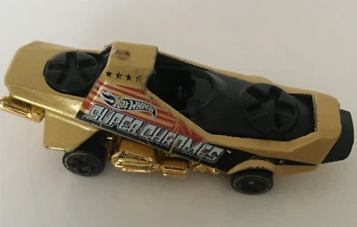 Hot Wheels 2017 Super Chromes  Hover Out Limited Ed. Collectible Gold  B511 - Image 1 of 4