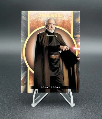 2022 Topps Star Wars Masterwork - Count Dooku - Orange Parallel 09/10 - Image 1 of 4