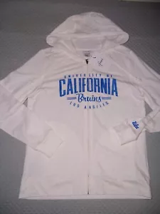 NEW UCLA Bruins Gear Jacket Zip Hoodie Sweatshirt Women's M NWT White pockets - Picture 1 of 4