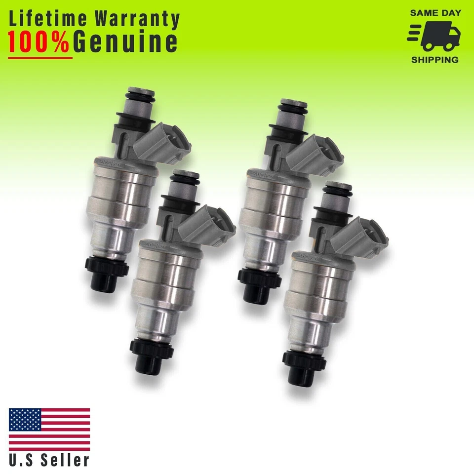 4x Inyectores de combustible Denso genuinos para Kia Sephia: 1995-1996 1,8 L 4 cilindros Foto 1 de 1