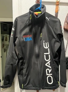 Puma Oracle Team USA Americas Cup Softshell Jacket Sz Mens Small Black Very Nice - Picture 1 of 11
