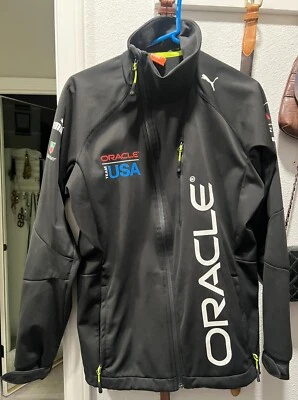 Puma Oracle Team USA Americas Cup Softshell Jacket Sz Mens Small Black Very Nice - Image 1 of 4