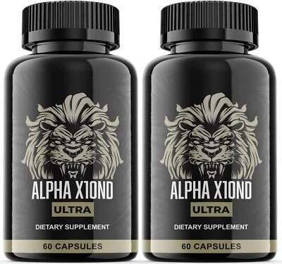 Alpha X10ND Ultra Pills - Alpha X10ND para soporte de vitalidad masculina ORIGINAL - Paquete de 2 Foto 1 de 3