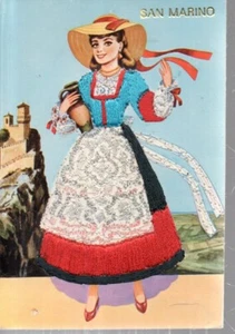 CARTOLINA RICAMATA COSTUME SAN MARINO N. 44 VIAGGIATA - Bild 1 von 1