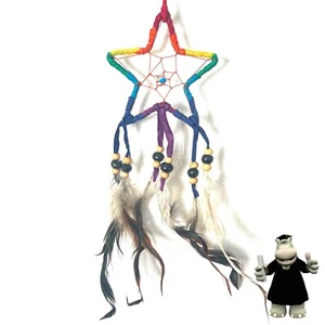 STAR Dream Catcher cuero gamuza al por mayor joblots 5 dormitorios multicolor - Imagen 1 de 3