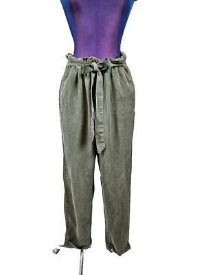Pantalones de chándal informales Guess verde oliva Lyocell talla grande para mujer F107 Foto 1 de 4
