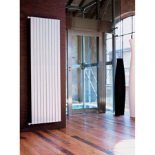 Radiatore arredo design bianco tubi piatti verticale acciaio altezza 200