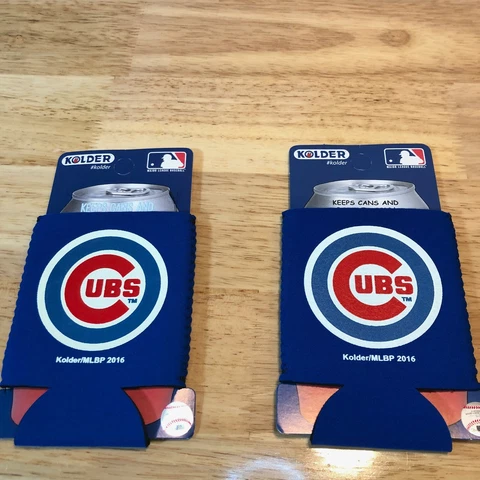 2 Chicago Cubs Royal Blue Collapsible Can Cooler Koozie By Kolder Cover