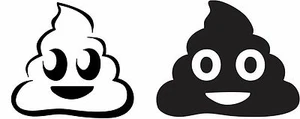 Poop Emoji Vinyl Decal Sticker Car Truck Wall U Pick SIZE + COLOR - Picture 1 of 2
