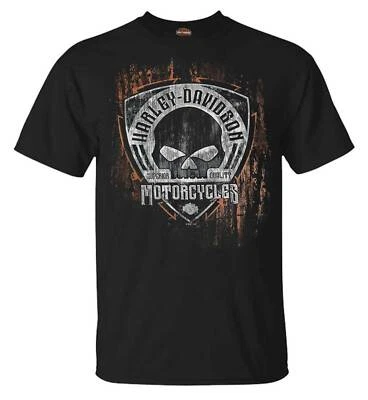 Camiseta Harley-Davidson para hombre Corrosion Skull manga corta cuello redondo - negra Foto 1 de 2