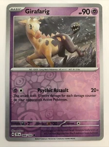 Pokémon TCG Temporal Forces Girafarig Reverse Holofoil 066/162 NM - Picture 1 of 2