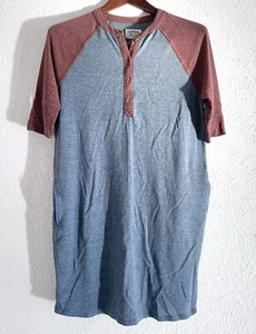 Abito Camicia Canapa PrAna 'Cozy Up Henley' Vintage Blu Erica Taglia Media - Foto 1 di 5