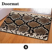 Snake Animal Print Bath Bed Decor Carpet Area Rug Door Floor Pet Mat kitchen