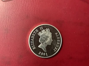Alderney 5 Pfund 2001 Silber PP - 75. Geburtstag Queen Elizabeth II. - Bild 1 von 2