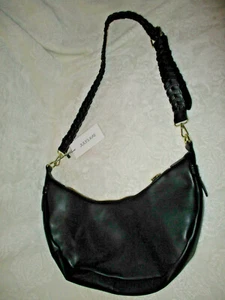 JULES KAE~Borsa Vegana Approvata Peta~Tracolla~Nera~Chiusura con Cerniera~NUOVA - Foto 1 di 8