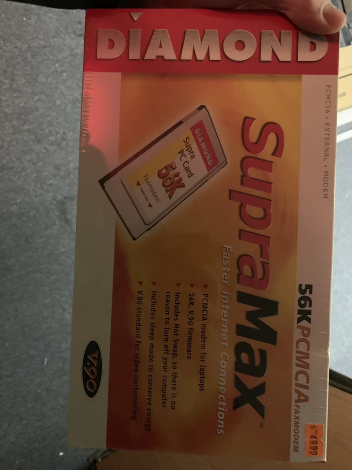 Diamond SupraMax 56K PCMCIA Fax Modem Card V.90  *Brand New - Image 1 of 2