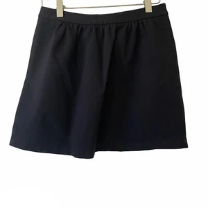 J. Crew Factory Black Mini Skirt Sz 4 w/ Back Closure Dark Academia School - Picture 1 of 8