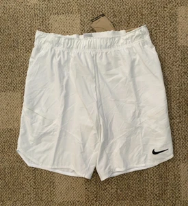 Nike Court 9" Tennis Shorts Athletic Pickleball DR6546-100 White Men's L Large - Picture 1 of 3