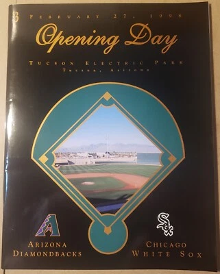 1998 Chicago White Sox Arizona Diamondbacks Spring Training Opening Day Program - Image 1 of 4