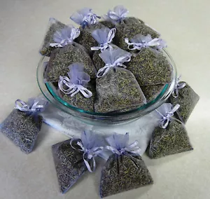 Set of 50 Lavender Sachets made with Lavender Organza Bags - Picture 1 of 3