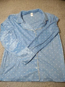 Adonna Pajama Top Womens Size L Blue Sleepwear Nighttime Bedtime - Picture 1 of 14