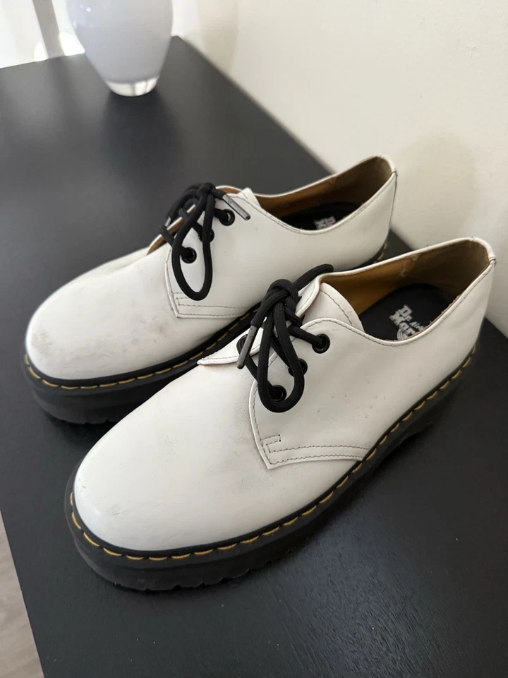 1461 Quad White Doc Martens Platform Mens Size 9 US - Image 1 of 4
