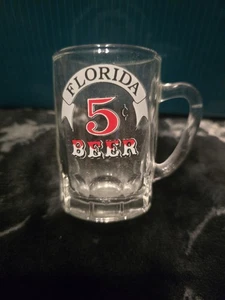 Vintage Shot Glass Florida Beer Stein Clear Small Shot Size - Picture 1 of 5