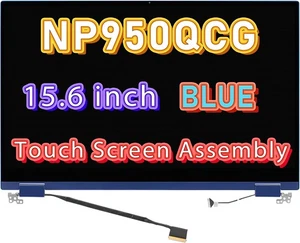 Samsung NP950qcg Royal Blue 15.6" Fhd Qled Complete Screen Assembly Ba96-07387a - Picture 1 of 8