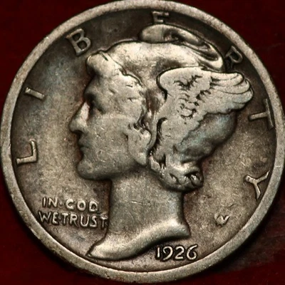 1926-D Denver Mint Silver Mercury Dime - Image 1 of 2