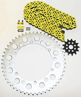 1987-1988, 1997-1998 Yamaha YZ125 125 Yellow O Ring Chain & Sprocket 13/48 112L - Image 1 of 4
