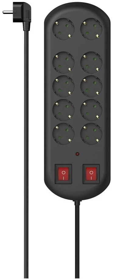 Hama Netzkabel/Adapter Steckdosenleiste 10-fach (2m) - Bild 1 von 1