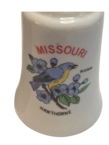 Missouri Salz und Pfefferstreuer Keramik Vintage 80er Zustand Vogel Blume 3 cm - Bild 1 von 5