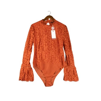 Body body boho top rosa sin fin para mujer crochet encaje manga campana espalda abierta Foto 1 de 4