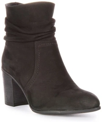 JUSTINREESS ENGLAND Lucy Semelle Compensée Daim Femmes Bottes en Noir 3 - - Photo 1/4