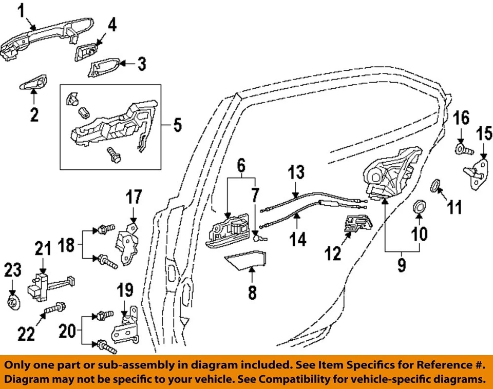 Оригинальная крышка фурнитуры замка задней двери TOYOTA 18-25 Avalon 6922706100 - Изображение 1 из 1