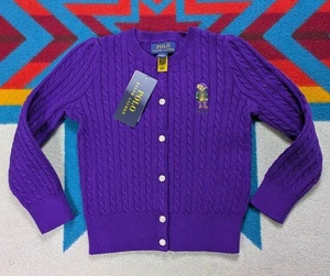 Neu mit Etikett Polo Ralph Lauren Polo Bear Cardigan Pullover Knopfleiste Kleinkind Mädchen Größe 3T - Bild 1 von 5