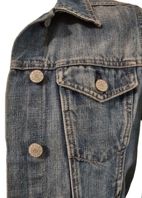 Chaqueta de Jean Rock Republic Azul Autoestopista Mujer M Denim Camionero Bolsillo Abotonado Foto 1 de 4