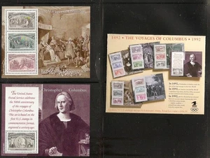 SC 2624 - 2629 Reise von Columbus 6 Souvenirblätter & Halter, M, NH CV 34,00 $ - Bild 1 von 2