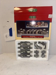 Lemax Village Collection Set Of 10 Colonial Stone Wall 1999 Item 93304A IOB - Picture 1 of 1