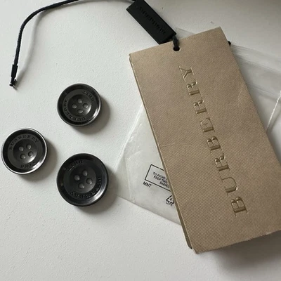 Burberry Gunmetal Authentic Buttons Set of 3 - Image 1 of 4