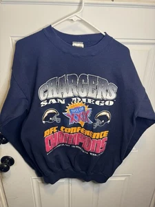 Sudadera De Colección San Diego Chargers AFC Champion Para Hombres XL Nave Azul Tultex EE. UU. - Imagen 1 de 5