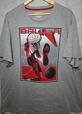 And1 Baller T-Shirt, Engineered, Sz 3XL, Graphic Print On Gray - Image 1 of 4