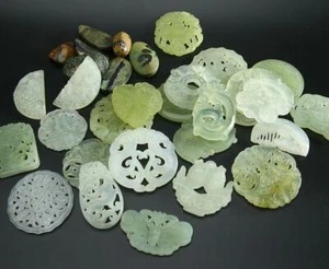 Natur Jade Anhänger Retro Stil Hohl Taille Marke Jade Anhänger Sammeln Basteln - Bild 1 von 28