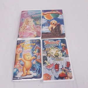 VINTAGE Entertainment kids movie lot vhs 4 pack cartoons  - Picture 1 of 3