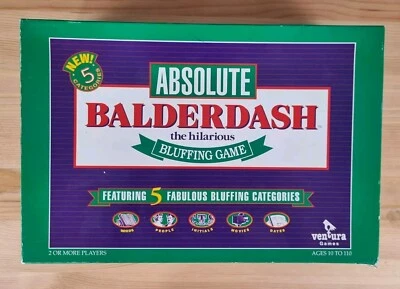 Absolute Balderdash The Bluffing Game 1993 Bluffing Ventura Games  - Image 1 of 4