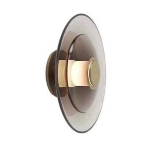 Modern Glass Disc Wall Lamp Led Bedroom Home Decoration Sconce Lighting Fixture - Picture 1 of 19
